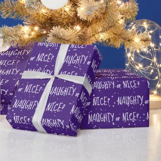 Christmas NAUGHTY or NICE Text In Snowflakes