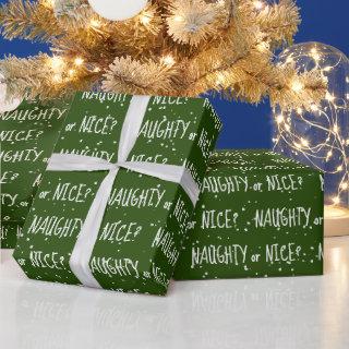 Christmas NAUGHTY or NICE Text In Snowflakes