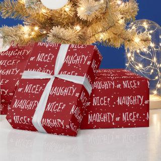 Christmas NAUGHTY or NICE Text In Snowflakes