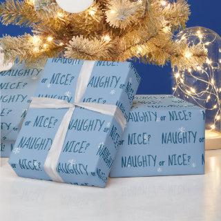 Christmas NAUGHTY or NICE Text On Snowflakes