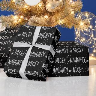 Christmas NAUGHTY or NICE Text On Snowflakes