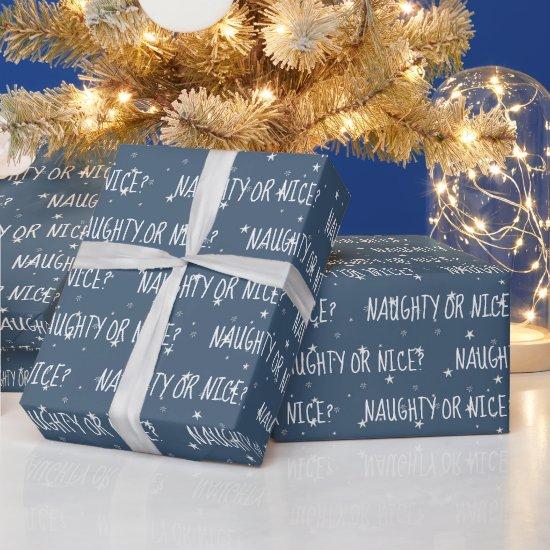 Christmas NAUGHTY OR NICE Text On Stars