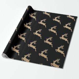 Christmas New Year Vip Deer Black Cardboard