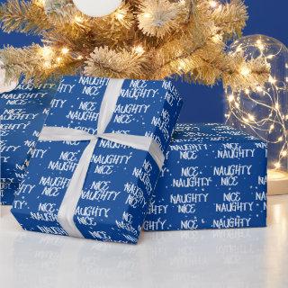 Christmas NICE NAUGHTY Text On Red