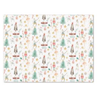 Christmas Nutcracker Ballet Small Pattern Tissue Paper