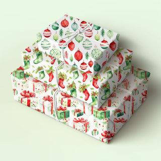 Christmas Ornaments, Stockings and Presents  Sheets