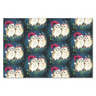 CHRISTMAS OWLS Tissue Paper