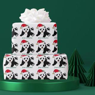 Christmas Panda Bear Personalized From Your Name