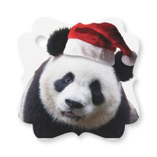 Christmas Panda with Santa Hat Favor Tags