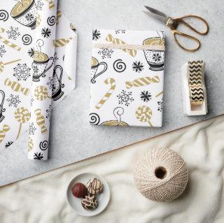 Christmas Pattern Art With Coffee