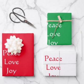 Christmas Peace Love Joy Red White Green Custom  Sheets