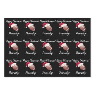 Christmas Personalized American Football Wrapping   Sheets