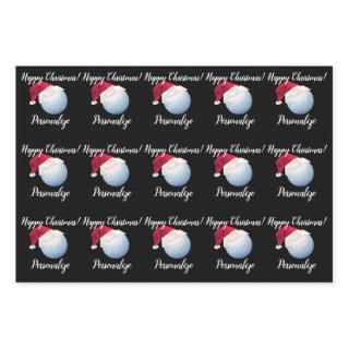Christmas Personalized Golf Ball Sports Santa  Sheets