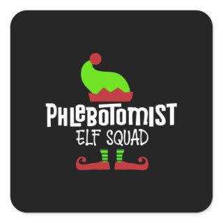 Christmas Phlebotomist, phlebotomy, lab Square Sticker