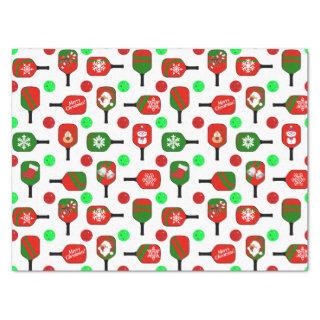 Christmas Pickleball Red Green Paddles Balls X-Mas Tissue Paper