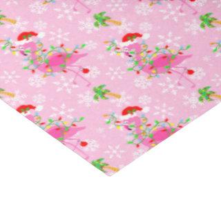 Christmas Pink Flamingo Pattern Tissue Paper
