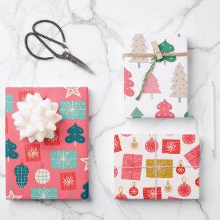 Christmas Pink White Pattern  Sheets