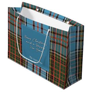 Christmas Plaid Holidays Clan Anderson Tartan Large Gift Bag