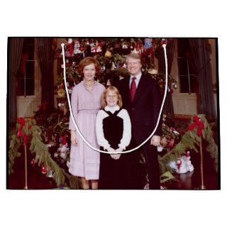 Christmas President James Jimmy Carter White House Large Gift Bag