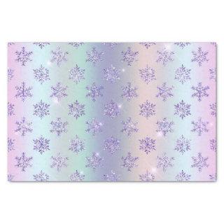 Christmas Purple Pink Snowflake Sparkle Tissue Paper