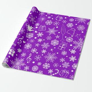 Christmas Purple Violet Holiday Theme Pattern
