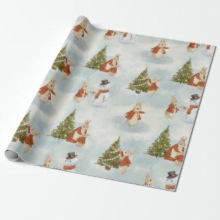 Christmas Rabbit Peter Vintage