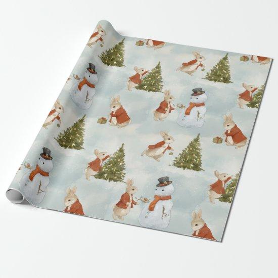 Christmas Rabbit Peter Vintage