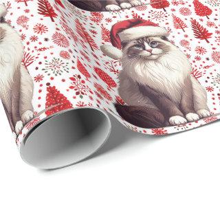 Christmas Ragdoll cat, Xmas Santa Ragdoll kitten