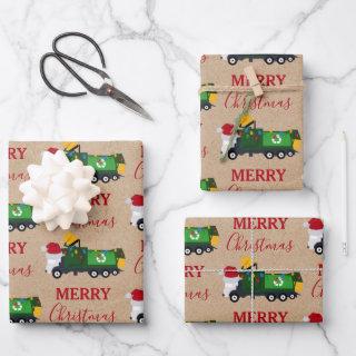 Christmas Recycling Garbage Truck   Sheets