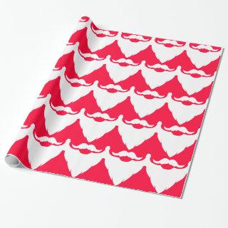 Christmas red and white santa beard pattern