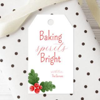 Christmas Red Baking Spirits Gift Tags