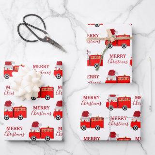 Christmas Red Fire Truck    Sheets