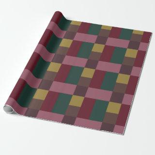 Christmas Red Green Gold Pink Brown Color Block