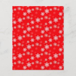 Christmas Red Snow Flurries Flyer