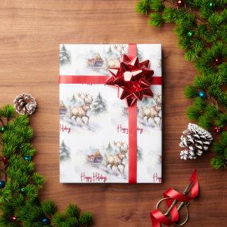 Christmas Reindeer And Santa Claus