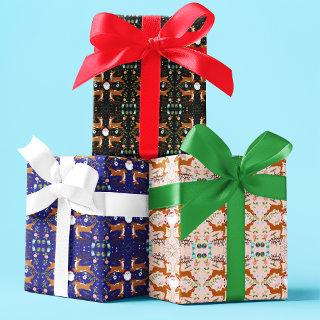 Christmas Reindeers Seamless Pattern  Sheets
