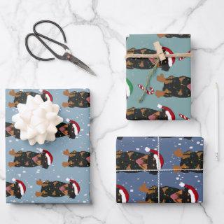 Christmas Rottweiler  Sheets
