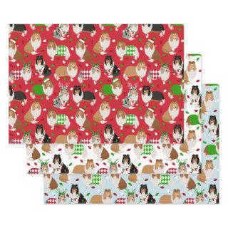 Christmas Rough Collie  Sheets