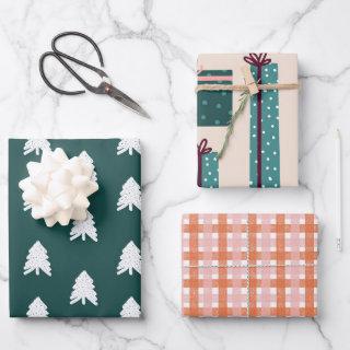 Christmas Rustic Boho Pattern Gift Wrap