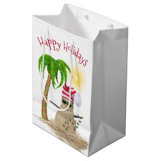 Christmas Sandman and Palm Tree  Medium Gift Bag