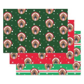 Christmas Santa German Shepherd Dog Snowflake  Sheets