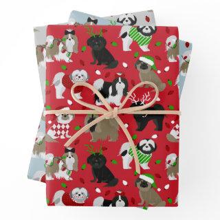 Christmas Shih Tzu Dogs  Sheets