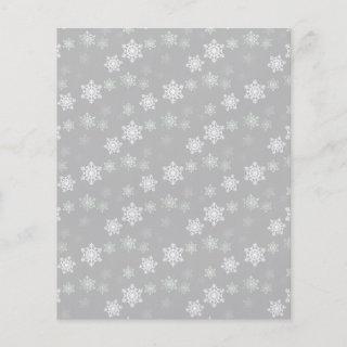 Christmas Silvery White Snow Flurries Flyer