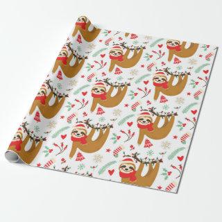 Christmas Sloth Pattern