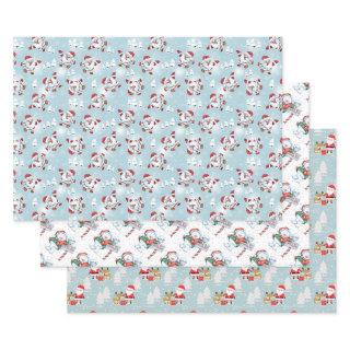 Christmas Snowmen, Santa Claus and Rudolph  Sheets