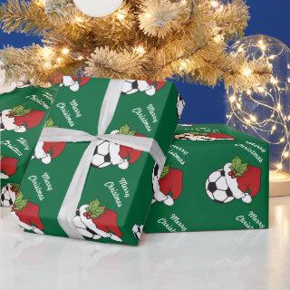 Christmas Soccer Ball with Dark Green