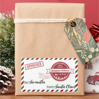 Christmas Special Delivery From Santa  Rectangular Sticker
