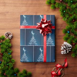 Christmas Star Dangling From a Crescent Moon