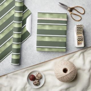 Christmas Stripe Pattern Green/White ID862