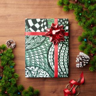 Christmas Tangled Balls original designs in greens